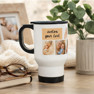 Best Grandpa Ever Photo Collage Grandparents Day Travel Mug