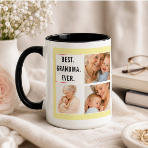 Best Grandpa Ever Photo Collage Grandparents Mug