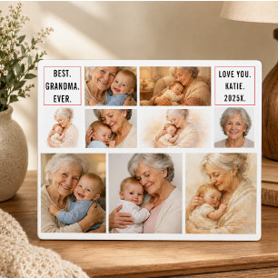 Best Grandpa Ever Photo Collage   Grandparents Plaque