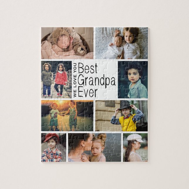 Best Grandpa Ever Photo Collage Jigsaw Puzzle (Vertical)