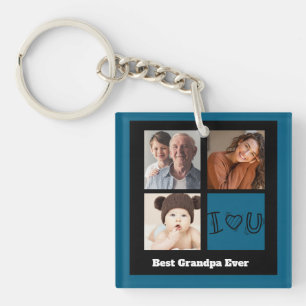 Best Grandpa Ever Photo collage  Key Ring