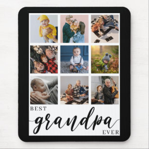 Best Grandpa Ever Photo Collage  Mouse Mat