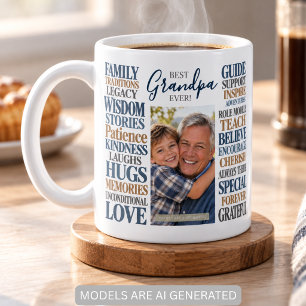 Best Grandpa Ever Photo Gift Coffee Mug