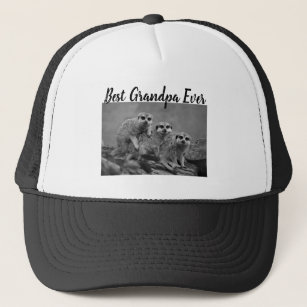 Best Grandpa Ever Photo Gift From Grandkids Black Trucker Hat