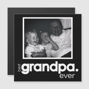 Best Grandpa Ever Photo Magnetic 5.25" Card