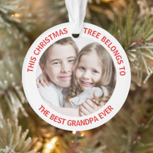 Best Grandpa Ever Photo Ornament