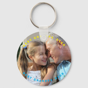 BEST GRANDPA EVER PHOTO Personalised Keychain