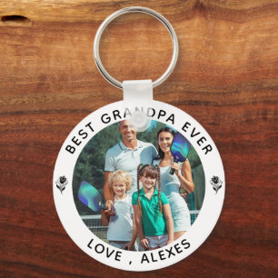 BEST GRANDPA EVER Photo Personalised Keychain