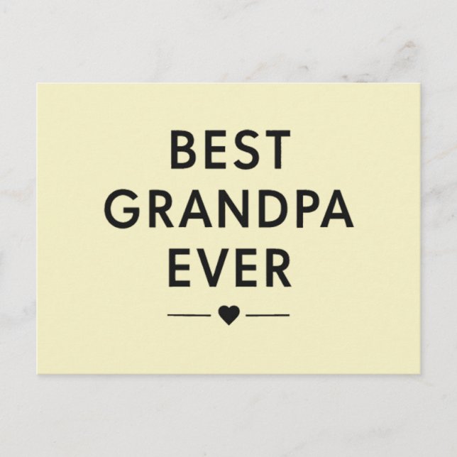 Best grandpa ever  postcard (Front)