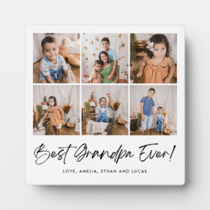 Best Grandpa Ever Six Photo Plaque