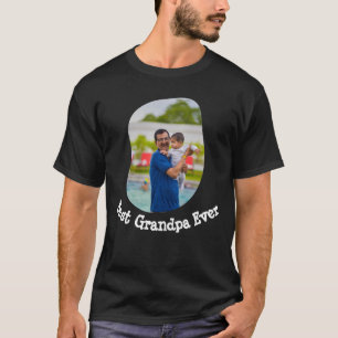 Best Grandpa Ever upload your family photo T-Shirt