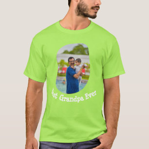 Best Grandpa Ever upload your family photo T-Shirt