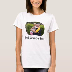 Best Grandpa Ever upload your horizontal photo T-Shirt