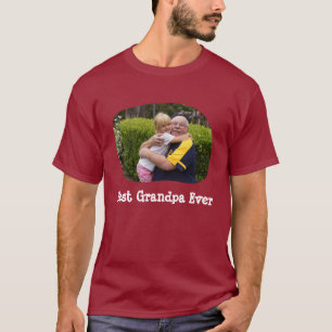 Best Grandpa Ever upload your horizontal photo T-Shirt