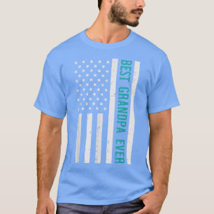 Best Grandpa Ever US Flag Vintage Fathers Day Patr T-Shirt