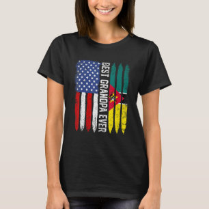 Best Grandpa Ever Us Mozambique Flag Father's Day T-Shirt