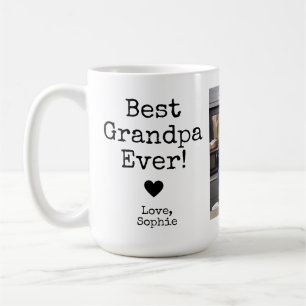 Best Grandpa Ever with Picture   Custom Text Coffe Coffee Mug