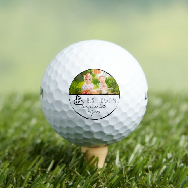 Best Grandpa | Father's Day Photo Golf Balls (Insitu Tee)