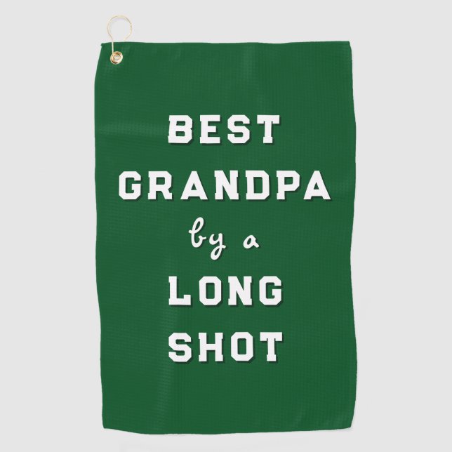 Best Grandpa Gift Golf Towel (Front)
