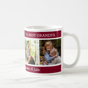  Best Grandpa Happy Father's Day 4 Photo Collage   Coffee Mug