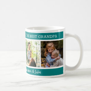  Best Grandpa Happy Father's Day 4 Photo Collage   Coffee Mug