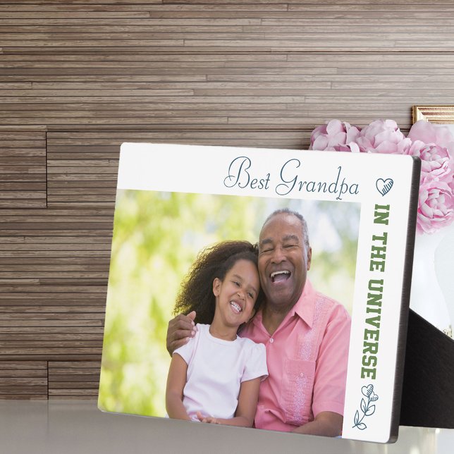 Best Grandpa in the Universe Photo Plaque (Creator Uploaded)