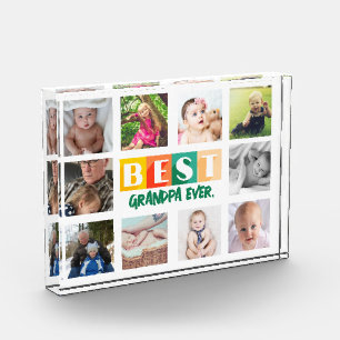 BEST GRANDPA Photo Collage Personalised Modern