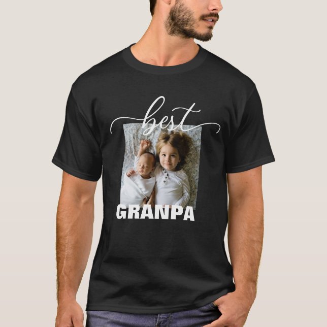 Best GRANDPA Photo Father's Day T-Shirt (Front)