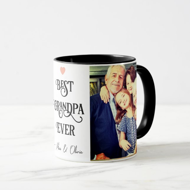 Best Grandpa Photo Mug (Front Right)