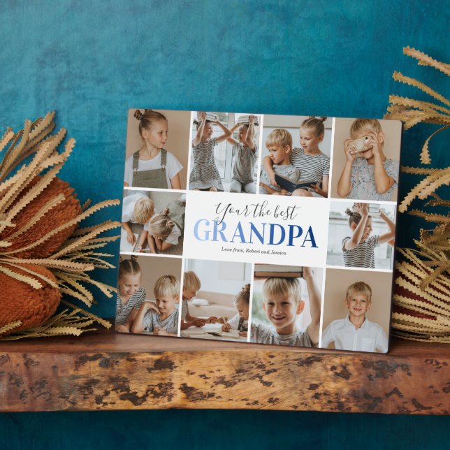 Best Grandpa Photo Plaque (Side)