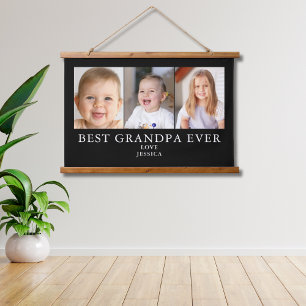 Best Grandpa Photo  Tapestry