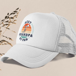 Best Grandpa Retired Golfing Dad Retro Custom Trucker Hat