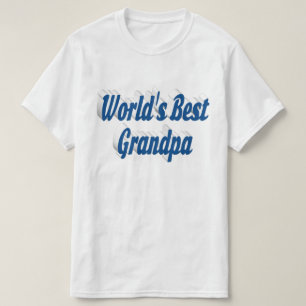 Best Grandpa sea blue text T-Shirt