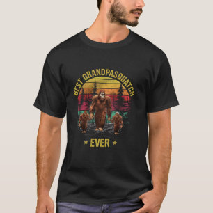 Best Grandpa Squatch Ever Funny Bigfoot Papa Fathe T-Shirt