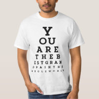 Best Grandpa Typography | Snellen Chart T-shirt