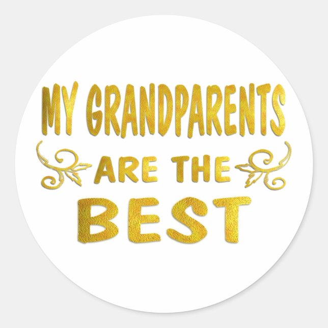Best Grandparents Classic Round Sticker (Front)