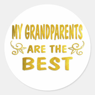 Best Grandparents Classic Round Sticker