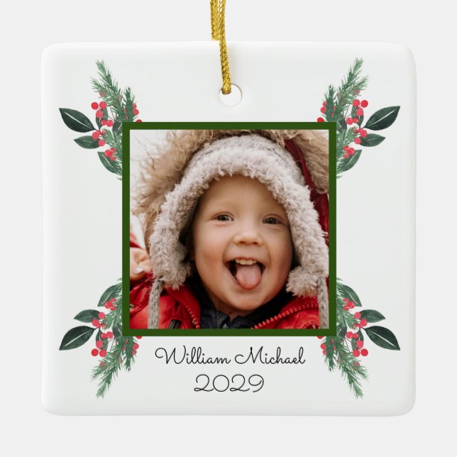 Best Grandparents Ever Christmas Ceramic Ornament (Front)