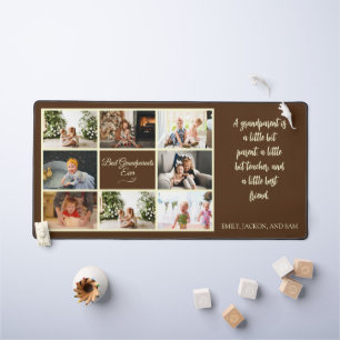 Best Grandparents Photo Collage Quote  Desk Mat