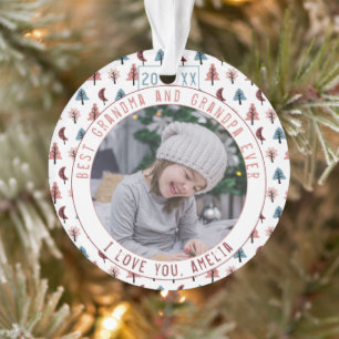 Best Grandparents Trees Pastel Keepsake Photo Ornament