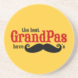 Best Grandpas Have Moustaches Coaster