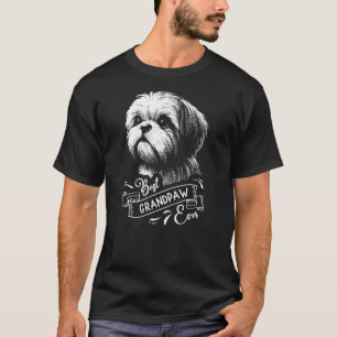 Best Grandpaw Ever Shih Tzu Dog Grandpa T-Shirt