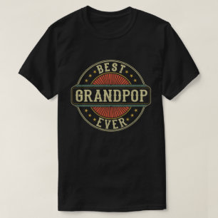 Best Grandpop Ever Vintage Grandpa Fathers Day T-Shirt