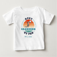 Best Grandson By Par Retro Birthday Personalised