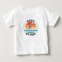 Best Grandson By Par Retro Custom Logo