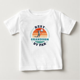 Best Grandson By Par Retro Custom Logo Baby T-Shirt