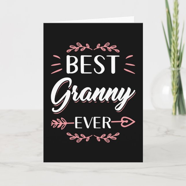 Best Granny Ever Best Grandma Gift Card (Front)
