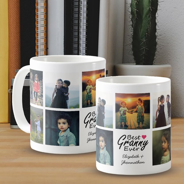 Best Granny Ever Custom Photo Collage Grandma Gift Coffee Mug (Creator Uploaded)