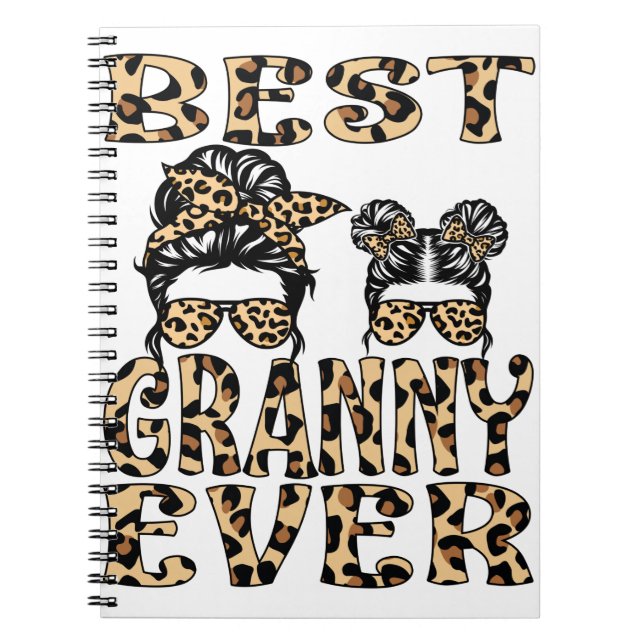 Best Granny Ever Leopard Plaid Mother's Day Notebook (Front)