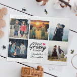 Best Granny Ever Modern Photo Collage Grandma Gift Jigsaw Puzzle<br><div class="desc">Delight your grandma with this heartwarming and entertaining gift! Featuring the loving quote "Best Granny Ever" with an adorable hot pink heart icon, this jigsaw puzzle is sure to make her smile. Below the quote, customise it with the names of the grandkids. Surrounding the quote, add a 5-photo collage of...</div>